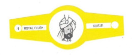 9) Bague De Cigare Série Tintin Jaune Blanche Royal Flush Kuifje Le Maharadjah De Rawhajpoutalah Superbe.Etat - Objets Publicitaires