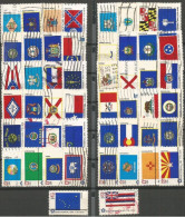 USA 1976 Bicentennial State Flags - SC.# 1633/82 -  Cpl 50v Set In Used Condition - Blocks & Kleinbögen