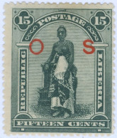 LIBERIA, COSTUMI LOCALI, 1898, FRANCOBOLLI NUOVI (MLH*) Scott:LR O38, Yt:LR S31 - Liberia