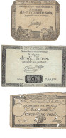 3 ASSIGNATS -50 ET 25 SOLS ET De 10 LIVRES  -- TB/TTB - Assignate