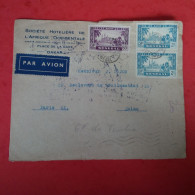 LETTRE DAKAR POUR PARIS CACHET AIR FRANCE 1938 - Briefe U. Dokumente