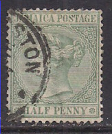 Jamaica 1883 - 97 QV 1/2d Yellow Green MM SG 16 ( A429 ) - Jamaica (1962-...)