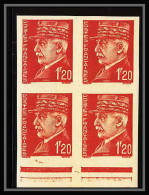 France N°515 Marechal Petain Bloc 4 Non Dentelé ** MNH (Imperf)  - 1941-1950