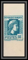 France N°636 Marianne Série D'Alger Non Dentelé (Imperf) Bord De Feuille Essai Trial Color Proof - Pruebas De Colores 1900-1944
