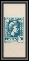 France N°638 Marianne Série D'Alger Non Dentelé (Imperf) Bord De Feuille Essai Trial Color Proof - Prove Di Colore 1900-1944