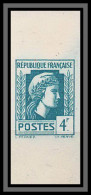 France N°643 Marianne Série D'Alger Non Dentelé (Imperf) Bord De Feuille Essai Trial Color Proof - Pruebas De Colores 1900-1944
