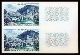 France N°976 Série Touristique Lourdes Non Dentelé ** MNH (Imperf) Paire  - 1951-1960