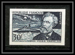 France N°1026 Jules Verne Sous Marin Nautilus Non Dentelé ** MNH (Imperf) - 1951-1960
