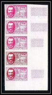 France N°1097 Octave Terrillon Chirurgien L'asepsie Bande De 5 Essai (trial Color Proof) Non Dentelé Imperf ** - 1951-1960