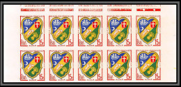 France N°1195 Blason D'Alger Algérie Armoiries Bloc De 10 CDF Non Dentelé ** MNH (Imperf)  - 1951-1960