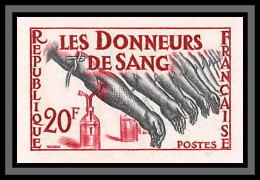 France N°1220 Donneurs De Sang Blood Donors Non Dentelé ** MNH (Imperf) Cote Maury 55 Euros - 1951-1960