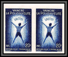 France N°1224 La Poliomyélite Polio Medecine  Non Dentelé ** MNH (Imperf) Cote Maury 100 Paire - 1951-1960