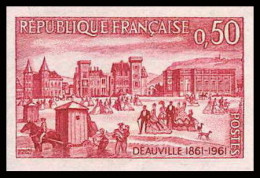 France N°1294 Centenaire De Deauville En 1861 Non Dentelé ** MNH (Imperf)  - 1961-1970