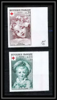 France N°1366/1367 Croix Rouge (red Cross) 1962 Non Dentelé ** MNH (Imperf) Fragonard Tableau (Painting) - 1961-1970