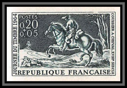 France N°1406 Journée Du Timbre Courrier à Cheval 1964 Non Dentelé ** MNH Imperf - 1961-1970