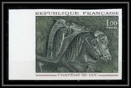 France N°1478 Tableau (Painting) Vase Cratère De Vix Chatillon-sur-Seine Non Dentelé ** MNH (Imperf) Cheval Horse - 1961-1970