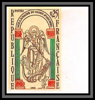 France N°1482 Mont-Saint-Michel 1966 Non Dentelé ** MNH (Imperf) Bord De Feuille - 1961-1970