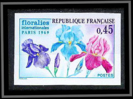 France N°1597 Floralies Sfleurs (fleur Flower Flowers) Paris 1969 Cote 40 Non Dentelé ** MNH (Imperf) - 1961-1970