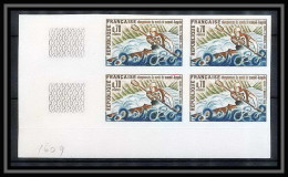 France N°1609 Canoe Kayak Bourg-St-Maurice 1969 Kayaking Bloc De 4 Cote 320 Non Dentelé ** MNH (Imperf) - 1961-1970