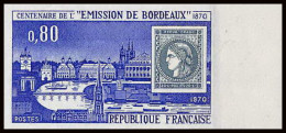 France N°1659 Centenaire De La Ceres De Bordeaux Non Dentelé ** MNH (Imperf) Bord De Feuille - 1961-1970