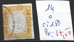 ITALIE SARDAICNE 14 Oblitéré Côte 150 € - Sardegna