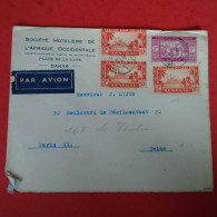 LETTRE SENEGAL DAKAR POUR PARIS - Lettres & Documents