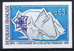 France N°1788 Club Alpin Français GENTIANE ET GLACIER Non Dentelé Imperf ** MNH - Pruebas De Colores 1945-…