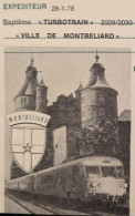 Béquet 1891-CP1 Repiquage Privé Baptème Du Turbotrain 28-01-1978 Montbelliard 25 Doubs - Autres & Non Classés