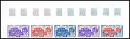 France N°1913 Port Louis Morbihan Musée De La Marine Duchesse Anne Bande 5 Essai Proof Non Dentelé Imperf ** MNH (5) - 1971-1980