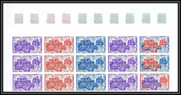 France N°1913 Port Louis Morbihan Musée De La Marine Duchesse Anne Bloc 15 Essais Proof Non Dentelé Imperf ** MNH (5) - Color Proofs 1945-…