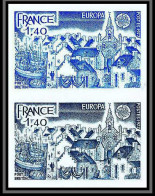 France N°1929 Europa 1976 Port Breton Paire Essai Proof Non Dentelé Imperf ** MNH - Kleurproeven 1945-…