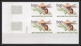 France N°2039 Abeille Insecte (insect) Bee Apis Mellifica Bloc De 4 Cote 200 Non Dentelé ** MNH (Imperf) - Abeilles