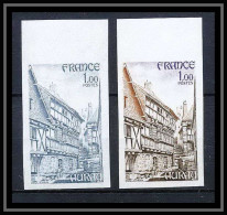 France N°2041 Auray (Morbihan) Essai (trial Color Proof) + Non Dentelé Imperf ** MNH - 1971-1980