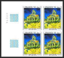 France N°2054 L'église D'Auvers Sur Oise Van Gogh Tableau Painting 1979 Non Dentelé ** MNH Imperf Bloc 4 - 1971-1980