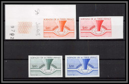 France N°2093 Sciences De La Terre Energie Energy 1980 Lot De 4 Essai Proof Non Dentelé Imperf ** MNH Coin De Feuille - Pruebas De Colores 1945-…