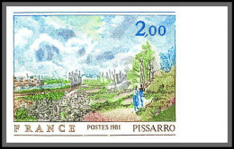 France N°2136 La Sente Du Chou De Pissarro Tableau (Painting) Non Dentelé ** MNH (Imperf) Cote 85 Bord De Feuiile - Impressionisme