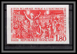 France N°2224 éclairage Public éléctricité Electricity  Essai (trial Color Proof) Non Dentelé Imperf ** - Color Proofs 1945-…