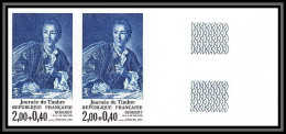 France N°2304 Paire Journée Du Timbre 1984 Diderot Tableau (Painting) Van Loo Non Dentelé ** MNH Imperf Cote 120 - 1981-1990