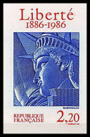 France N°2421 Statue De La Liberté New York Statue Of Liberty Non Dentelé ** MNH (Imperf) - 1981-1990