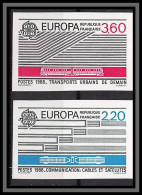 France N°2531/2532 Europa 1988 Transport Et Communication Non Dentelé ** MNH (Imperf) Cote 90 Euros - 1988