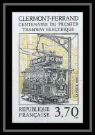 France N°2608 1er Tramway électrique à Clermont-Ferrand Train Non Dentelé ** MNH (Imperf) - 1981-1990