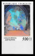 France N°2635 Profil De Femme D'Odilon Redon Tableau (Painting) Non Dentelé ** MNH Imperf Cote 70 Discount - 1981-1990