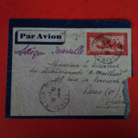 LETTRE TONKIN SAIGON A MARSEILLE POUR PARIS - Covers & Documents