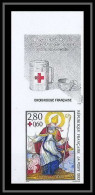 France N°2853 Croix Rouge (red Cross) 1993 Imagerie De Metz Saint Nicolas Non Dentelé ** MNH (Imperf) Avec Vignette - 1991-2000