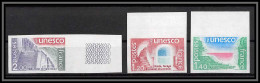 France Service N°60/62 Goree Senegal Moenjodaro Pakistan Haiti Unesco Sites Classés Non Dentelé ** MNH (Imperf) - 1971-1980