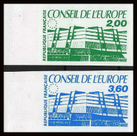 France Service N°96/97 Conseil De L'europe Strasbourg Non Dentelé ** MNH (Imperf) - 1981-1990