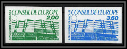 France Service N°96/97 Conseil De L'europe Strasbourg Non Dentelé ** MNH (Imperf) - 1987