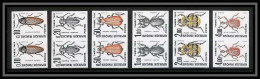 France Taxe N°103/108 Paire Cote 120 Insectes Coleopteres Beetle Insects Non Dentelé ** MNH (Imperf) - 1981-1990