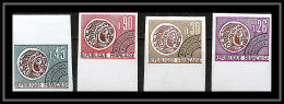 France Préoblitere PREO N°130 / 133 Monnaie Gauloise (coin) Non Dentelé ** MNH (Imperf) - 1971-1980