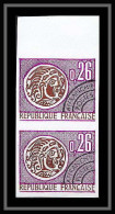 France Préoblitere PREO N°130 Paire Monnaie Gauloise (coin) Non Dentelé ** MNH (Imperf) - 1971-1980